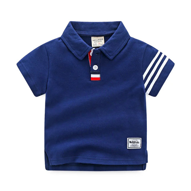 Summer casual new short sleeved children's T-shirt Korean version sports short sleeved T-shirt for boys polo shirt short sleeved