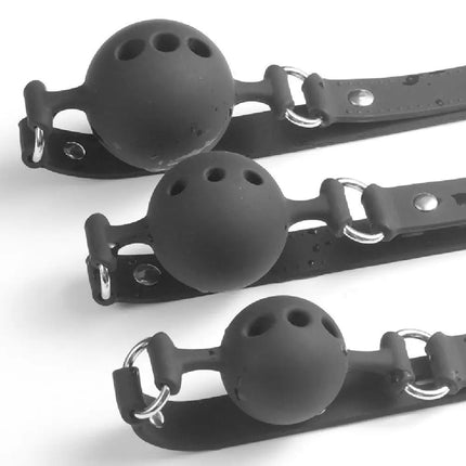 NEW All Silicone Mouth Gag Breathable Ball Gag Adjustable Belt Mouth Sex Toys For Adult SM Games Sexyshop Erotic Accessories