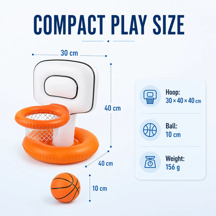 Inflatable Floating Basketball Hoop Set Thick PVC Water Shooting Game With Mini Basketball Summer Swimming Pool Beach Backyard