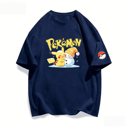 2026 Pokemon T-shirt Pure Cotton Casual T-shirt Round Neck T-shirt Short Sleeve Clothing Summer Sports Casual Short Sleeve Top