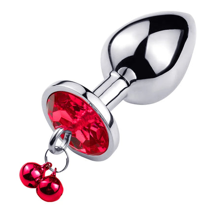 3 Size Metal Anal Plug Crystal and Bells Anus Dilator Sex Toys Bullet Stainless Steel Butt Plug Men Women Couples Adult Toys