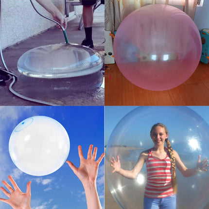Unbreakable water filled balloon, bubble, round ball, soft rubber large balloon, summer outdoor toy interaction