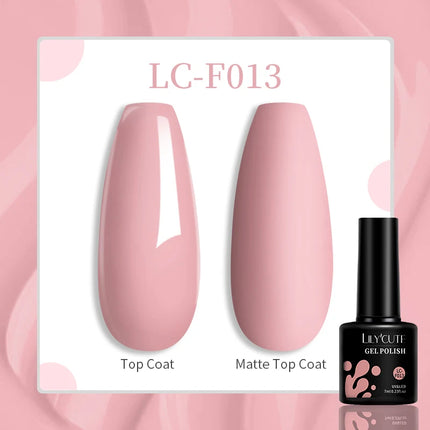 LILYCUTE 7ML Glitter Gel Nail Polish Sparkling Semi Permanent UV Gel Colorful Shinning Gel Varnish Nail Art Soak Off UV LED Gel