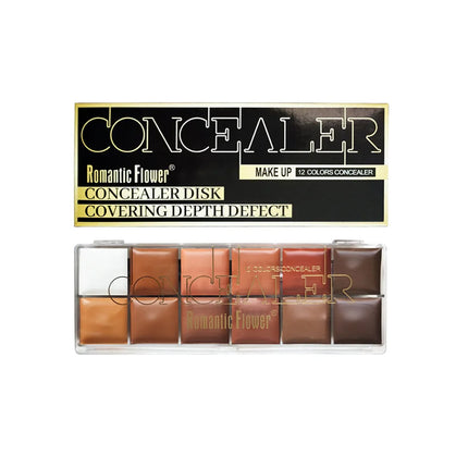 12 Color Concealer Palette Nude Contour Concealer Dark Skin Waterproof Full Coverage Foundation Makeup  Cover Face Foundation