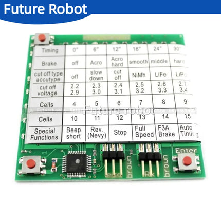GARTT YPG Hobbyking YEP ESC Programming Card Setting Card Helicopter ESC Programming Card for the GARTT YPG / Hobbyking YEP ESC