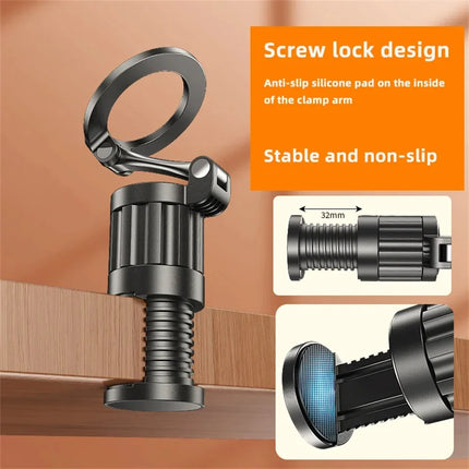 1pcs Adjustable Magnetic Phone Holder Travel Essentials Flexible Rotation Hands-Free Airplane Phone Mount Seat Phone Stand