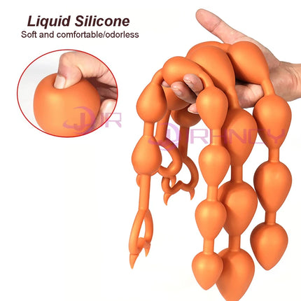 5/6/7 Beads For Anal Sex Toys Liquid Silicone Anal Plug Huge Butt Plug Soft Anal Balls Prostate Massage Buttplug Women
