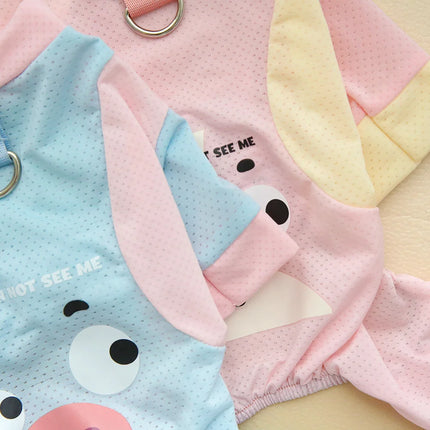 Dog Summer Four-Legged Ice Silk Cool Pet Clothes with Leash Attachment Cooling Pet Clothes