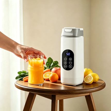 Portable Fruit Juicer Blenders Outdoor Personal Electric Mini Bottle Home USB Charge 12 Blades Double Cup Juicer Machine