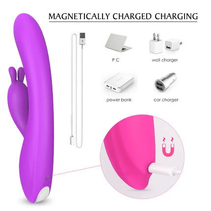 Redshark Dual Motor Rabbit Vibrator Adult Sex Toy for Women Vagina Penis Dildo Massage Vibrating Female Pleasure Product