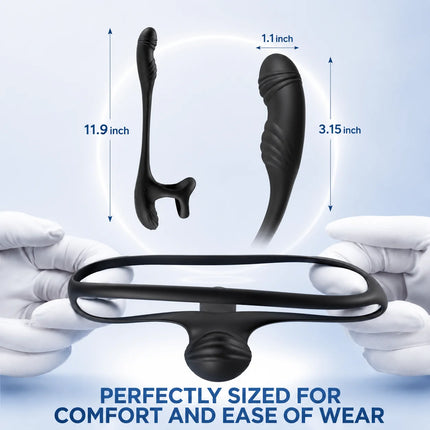 Anal Vibrator for Men Gay Prostate Massager With 10 Vibrating Cock Ring APP 10 Intense Rotating Male Sex Toy Butt Plug for Men