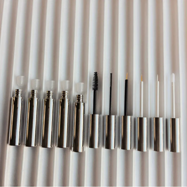 10ml Empty Mascara Tube Eyeliner Lip Gloss Tubes With Wand Applicator Eyelash Cream Container Plastic Lipstick Lip Balm Bottles