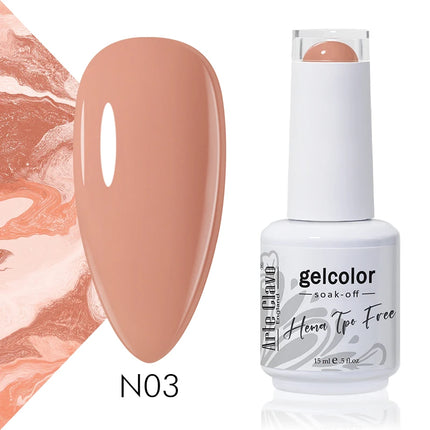 Arte Clavo Red Color Series Nail Polish UV Soak Off Varnish 15ml Manicure Nail Art Long-lasting Hema Tpo Free Gel Nail Polish