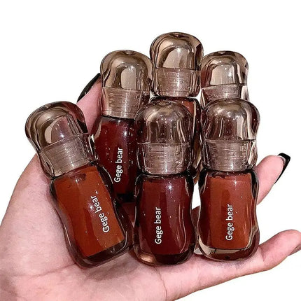Gege Bear 5ml Crystal Gloss Lip Tint Hydrating Mirror-Gloss Finish Youthful Plumping Effect Autumn Winter Collection