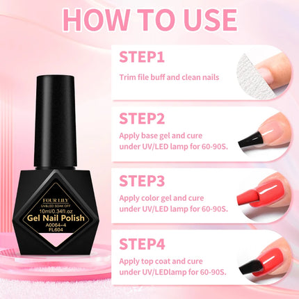 10pcs 10ml Gel Nail Polish Set HEMA TPO Free Red Coffee Brown Semi Permanent Soak Off UV Gel Varnish For Winter Nail Supplies