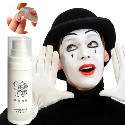 Pure White Liquid Foundation – Mixable Tone Adjuster for COS & Daily Makeup, Long-Lasting Brightening Base, Waterproof, Unisex