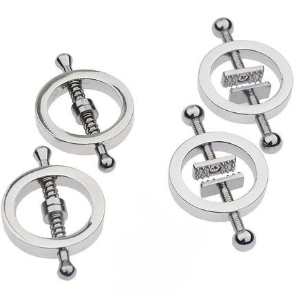 Stainless Steel Adjustable Nipple Clips Erotic Goods Nipple Stimulation Breast Bondage Restraint Bdsm Sex Toy for Woman