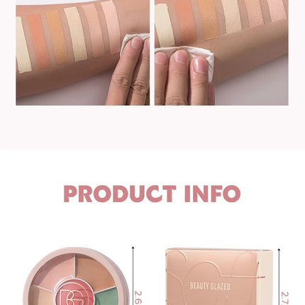 6 in1 Professional Full Coverage Concealer Flawlessly Covers Dark Circles Wrinkles Pore Silky Texture Concealer Hides Dark Spots