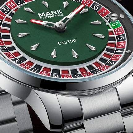 Mark Fairwhale Original Watch For Men Luxury Stainless Steel Clock Fashion Casual Fun Roulette Design Quartz Wristwatch 2025 New