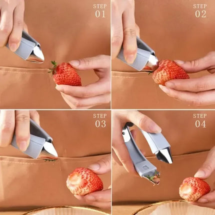 Kitchen Stainless Steel Pineapple Eye Corer Fruit Vegetable Knives Stem Remover Clip Strawberry Huller Peeler Tweezers Gadgets