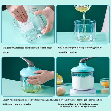 Multifunctional Manual Whisk Semi-automatic Egg White Cream Cake Egg Hand Mixer Hand Crank Beater Household Kitchen Gadget