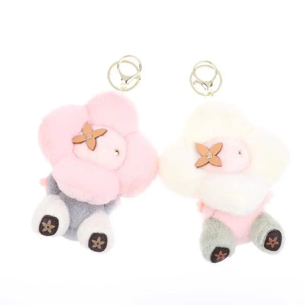 1PCS Sunflower Plush Hanging Ornament Backpack Hanging Chain Car Keychain Women's Bag Pendant