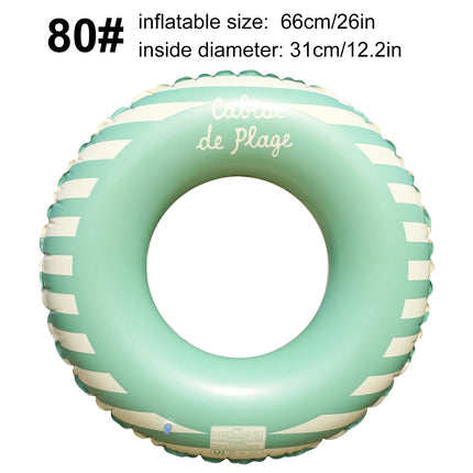1PC Bright Colors Nordic Style Portable Inflatable Foldable Swim Ring, Summer Pool & Water Safety Float