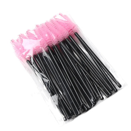 25pcs Eyelashes Extension Supplies Makeup Brushes Mascara Wand Microbrush Eyebrow Eyelash Cosmetics Applicator Spoolie Brush