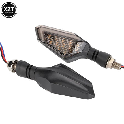2Pcs Motorcycle LED Turn Signal Lamps Left Right Signals Daytime Running Lights Indicators Blinkers Universal for Honda Kawasaki