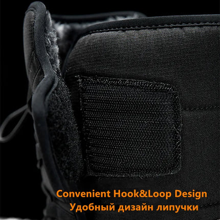 Brand Men's Winter Shoes Waterproof Men's Boots Warm Plush Couple Snow Boots Outdoor Non-slip Hiking Boots Men Work Ankle Boots