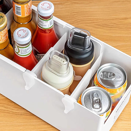 4/8-Pack Transparent Refrigerator Dividers Retractable Side Door Storage Clips for Kitchen Food Bottle Organization Refrigerator