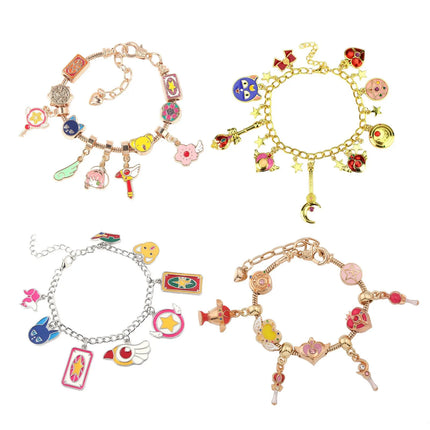 Anime Cartoon Moon Tsukino Usagi Enamel Keychain Necklace for Women Girl Magic Brooch Aino Minako Pin Cosplay Jewelry Gift