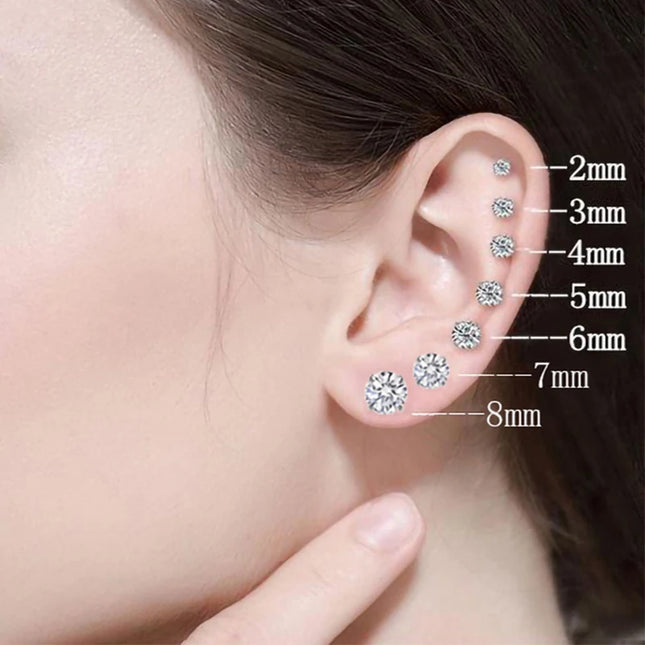 ‌2025 New Gold Color Stainless Steel Boho Zircon Stud Earrings Hypoallergenic Light Luxury Jewelry for Women, for Daily & Party