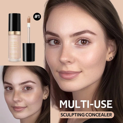 Liquid Foundation Concealer Full Coverage Long-Lasting Waterproof Natural Effect Dark Circles Foundation Modify Face Contouring