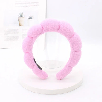 Women Girls Sponge Co Spa Makeup Bubble Terry Cloth Headband Puffy Retro Hair Bands Soft Hairband Headwear