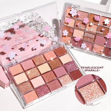 20 color eyeshadow tray, matte shimmer high pigment makeup, multi-color brown tone long-lasting daily wear eyeshadow, suitable f