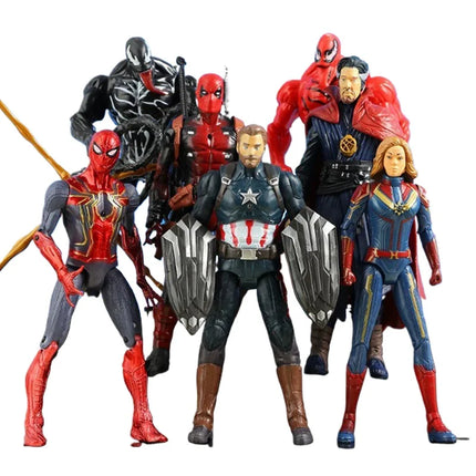 Avenger Hero Venom Deadpool Steel Spider-Man Doll Model Hand-made Ornaments Toys Anime Anime Figure