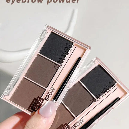 3-Color Brow Powder Set with Brush Long-lasting Eyebrow Powder Waterproof Color-resistant Makeup Set for Beginners Eyeshadow HOT