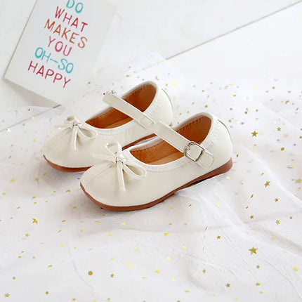Fashion Mary Janes Shoes For Baby Butterfly Girls Flats Soft Singe Shoes For Kids Girls PU Leather Shoes