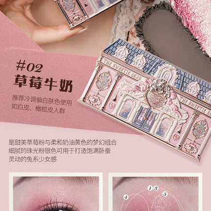 Flower Knows The Sweetie Bear Collection Eyeshadow Palette 6 Colors Glitter Matte Natural Bronzer Multi Use Kawaii Makeup