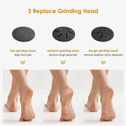 Electric Foot Callus Remover Exfoliator IPX6 Waterproof Fast Charging Foot Grinder LCD Display Dead Skin Scrubber Pedicure Tool