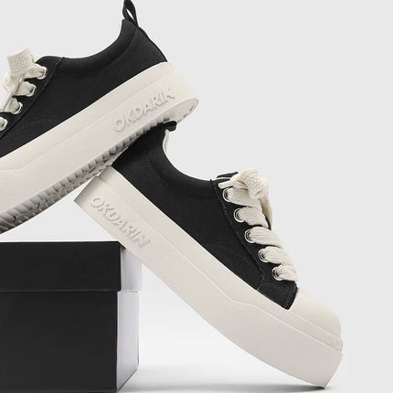 Soft Sole Lace-up Canvas Shoes Outdoor Man Sneakers Hot Sale Mens Casual Shoes Leisure Walk Vulcanize Shoes Skateboard Footwear