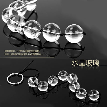 Female Glass Anal Beads Vaginal Balls Masturbation Anal Plug Butt Sex Toy Female Sex Products Vagina Kegel Balls for Women