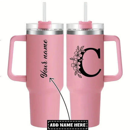 Personalized 40oz Tumbler with Name Custom Mother's Day Gifts Tumbler Metal Stainless Steel Vacuum Thermal Coffee Tea Mug