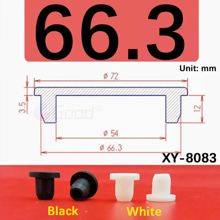 Black Silicone Rubber Hollow Stopper Plug Sealing Hole Caps Dust Plugs Pipe Tube Inserts Bungs Blanking End Cap