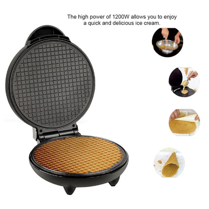 Electric Egg Roll Maker Waffle Baking Pan Ice Cream Cone Machine for Home