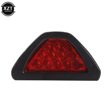 1pcs Brake Lights Universal F1 Style DRL Red 12 LED Rear Tail Stop Brake Light Third Brake Stop Safety Lamp Light Car LED Signal