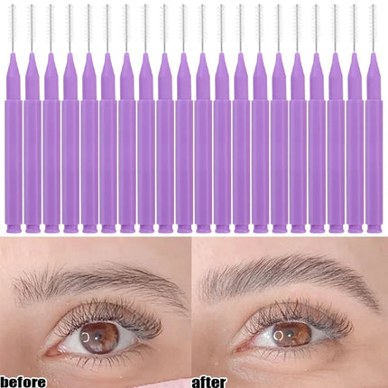 Disposable Mini Eyebrow Brush 50pcs Portable Eyelash Brow Lifting Brushes Applicators Eyelash Comb Lash Extension Beauty Brush