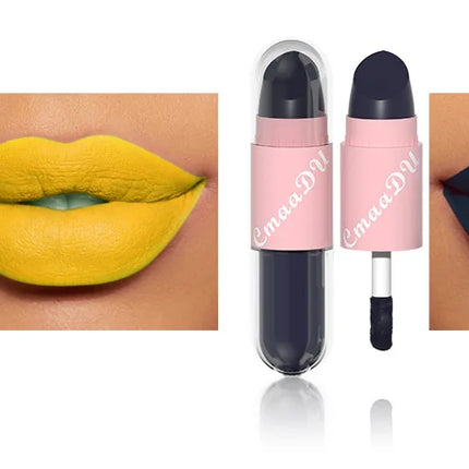 Halloween Lip Gloss Set, 3-Piece Non-Stick Shiny Lipstick, Glittery Purple and Black Lip Colors, Long-Lasting, Non-Transfer