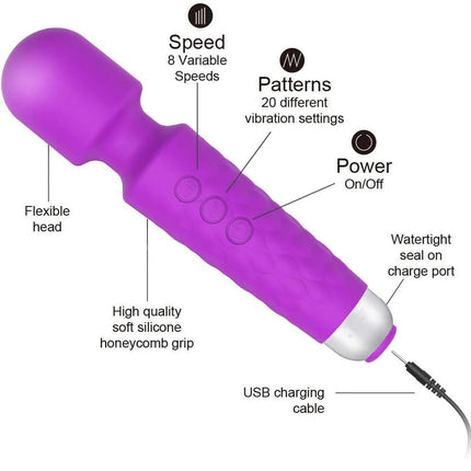 Powerful Vibrating AV Vibrator Magic Wand Clitoris Stimulator Sex Toys for Women G Spot Massager Adult Female Sex Erotic Product